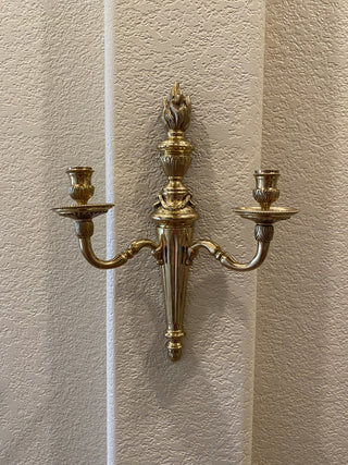 Stunning vtg brass wall sconce RCD|125499