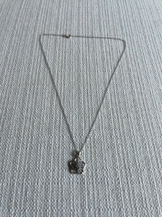 Silver 925 flower crystal necklace