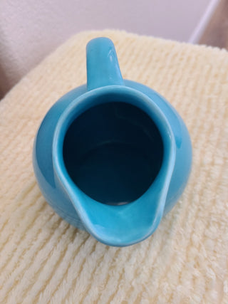Ceramic Turqoise Creamer Pitcher, Ca. 1940s RCD|85921