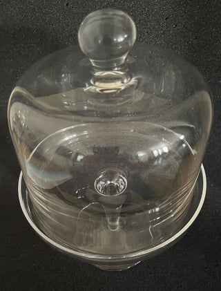 GLASS CLOCHE WITH STAND 10"T X 6.5"W NO CHIPS OR CRACKS (KJS) RCD|91622