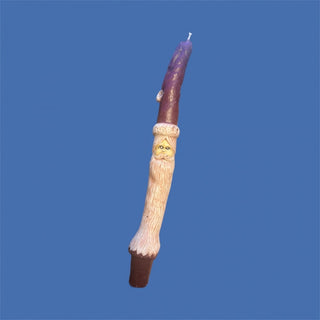 1 Vintage Folk Art Santa Clause Taper Candle Country Red 10" Primitive Pencil Holiday #62 VV MTS|134701