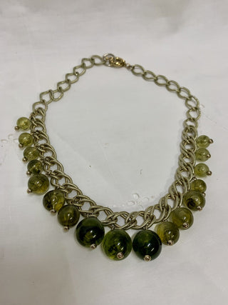 Necklace - Faux Green Gem RSV