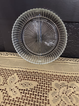 Vintage Heisey divided Crystal Serving Dish -RCD|125980