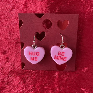 Valentine earrings, pink RSV