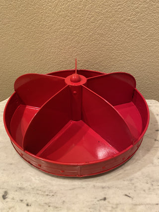 Vtg style red metal rotating hardware bin RCD|55494