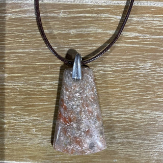 brown jasper pendant, 19" chain RSV