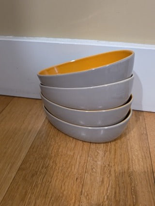 RF 4x Crate & Barrel Egg-Shaped Bowls