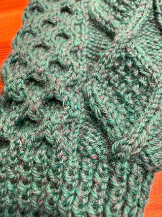 Handmade 100% Wool Green Sweater (Ireland)~MTS