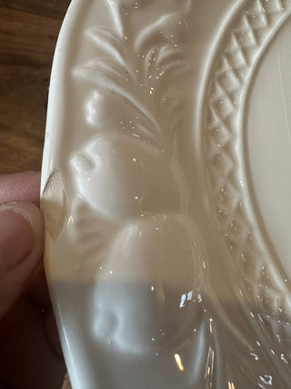 Vintage Signature Turkey Thanksgiving Platter White Japan 18" Ceramic Embossed #62 VV MTS
