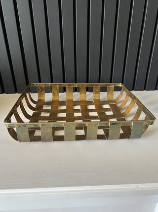 Vintage brass basket RSV|101214