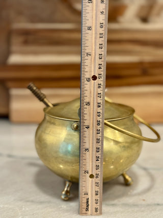 Brass caldron firestarter, Cape Cod Smudge pot with pumice starter|107158