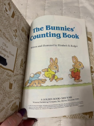 vintage Little Golden Book titled The Bunnies' Counting Book