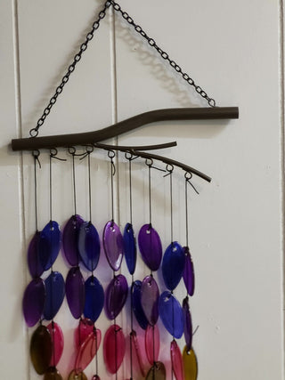 Glass leaf wind chime r c d