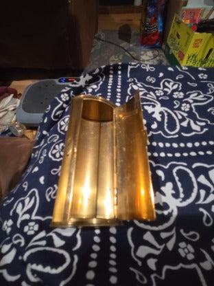 Vintage Metal Lipstick Holder Gold Tone Mid Century Modern Snaps Shut