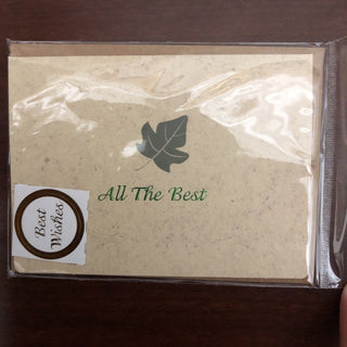 All the Best Leaf Card Blank Inside RSV