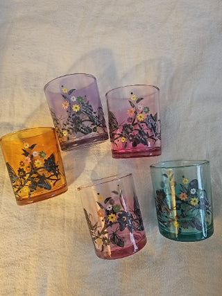 Candle Glasses w/ Flowers