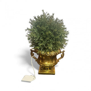 Small Artificial fern with gold accents # 62 VV MTS
