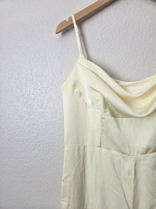 NEW! Birdy Grey yellow satin jumpsuit RSV|163886