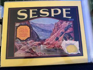 Sespe Authentic Citrus Farm Crate Label EC093 MTS|100389