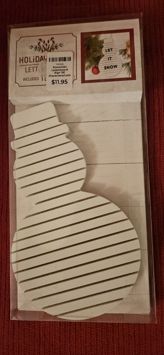 Snowman Letterboard Sign 191 Characters/Letters, New in Pkg, 2023, RSV|121169