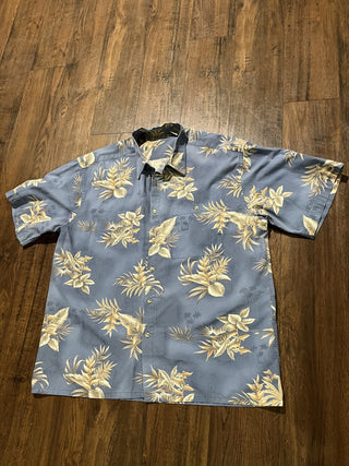 Men's XL Batik Bay Tropical Leaf Hawaiian Shirt RCD