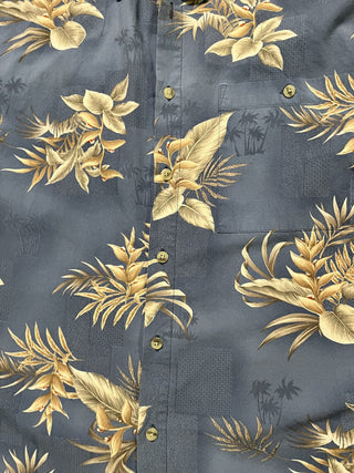 Men's XL Batik Bay Tropical Leaf Hawaiian Shirt RCD