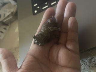 Vintage Miniature Metal bulldog with copper #62 VV MTS|90230