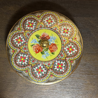 Vintage Daher Embossed Floral Biscuit Tin MTS|91489