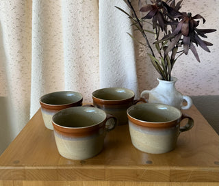 Vtg Mikasa Ben Seibel Pottery Mug set of 4 (LZD - RSV)|108544