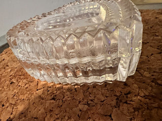 Trinket Glass Heart Box top/bowl MTS