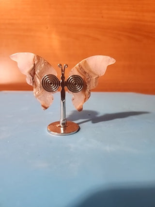 Beautiful cherry agat butterfly 2.5 inches tall