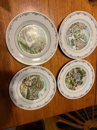 Currier & Ives Four Seasons (set of four) Plates RSV