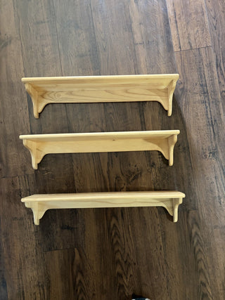 3 Wooden Hanging Wall Shelves (For Pickup Only) RCD