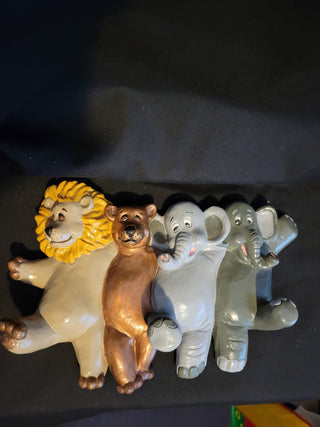 Vtg Ceramic Children's Animal Coat Rack RCD|130616