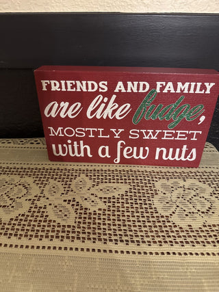 Red Friends and Family Sign - RCD