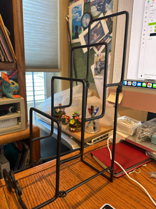 Black Metal iron, 4 tier plate dispay easel 14" RCD|101964