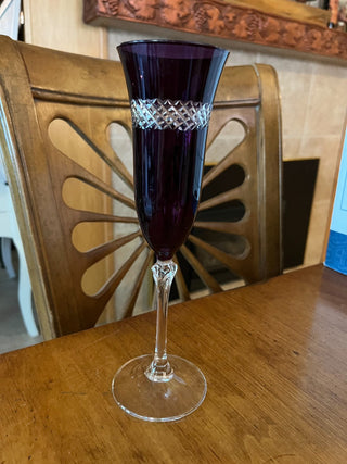 Elegant Deep Purple Champagne Flute RSV
