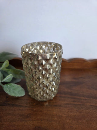 (1) Hobnail Mercury Glass Holder