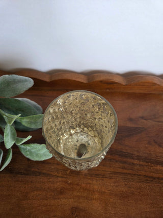 (1) Hobnail Mercury Glass Holder