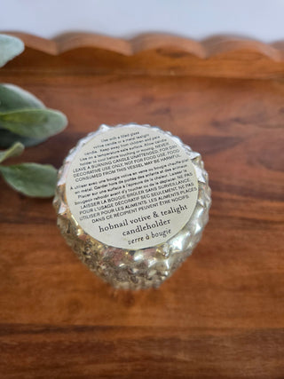 (1) Hobnail Mercury Glass Holder