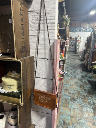 Vintage Tooled Leather Phillippines Shoulder Bag|97257