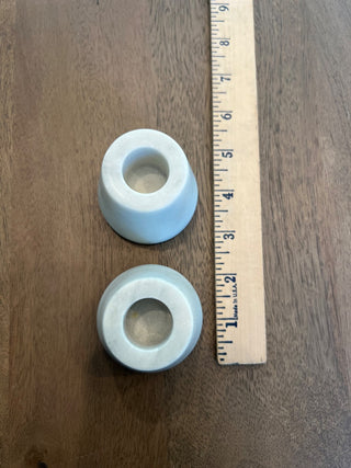White marble taper candle holders set of 2 RSV|63562
