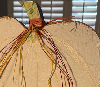 12” Wood Pumpkin Reversable Orange/White RSV|112699