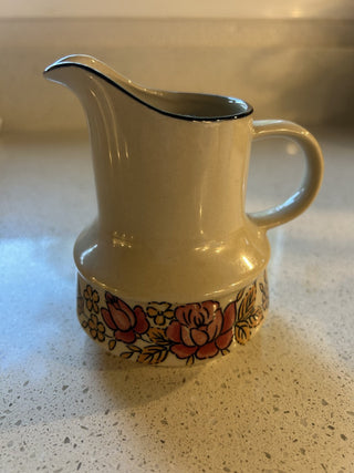 Vintage Creamer and Sugar Bowl with Lid, 3 Piece Set    MTS