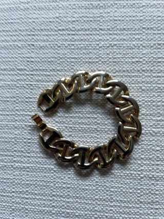 Vintage goldtone chunky bracelet 7.5”
