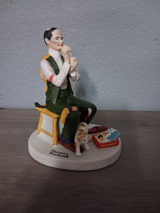SZ Norman Rockwell Man Threading a Needle