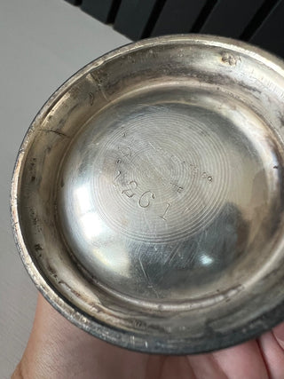 Vintage silver plate ornate beaker cup RSV