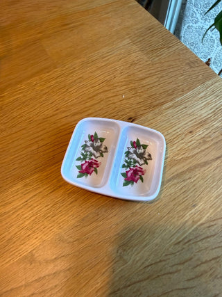 Vtg 2-PART CONDIMENT TRAY DISH