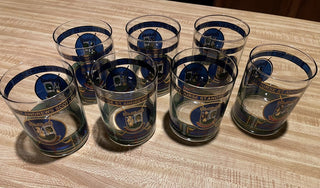 Golf Old Crs St Andrews Scot Plaid Rocks Glass, Each--SP MTS