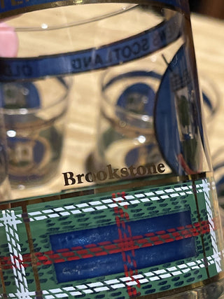 Golf Old Crs St Andrews Scot Plaid Rocks Glass, Each--SP MTS